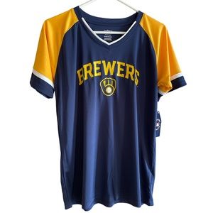Milwaukee Brewers Jersey Shirt Boys XL 16/18 New with Tags Genuine Merchandise
